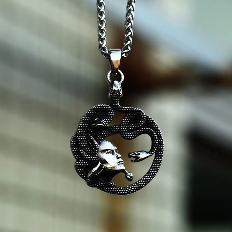 Gorgon Pendant Necklace - Gothic Greek Mythology