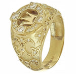 Egyptian Green Pharaoh Portrait Ring