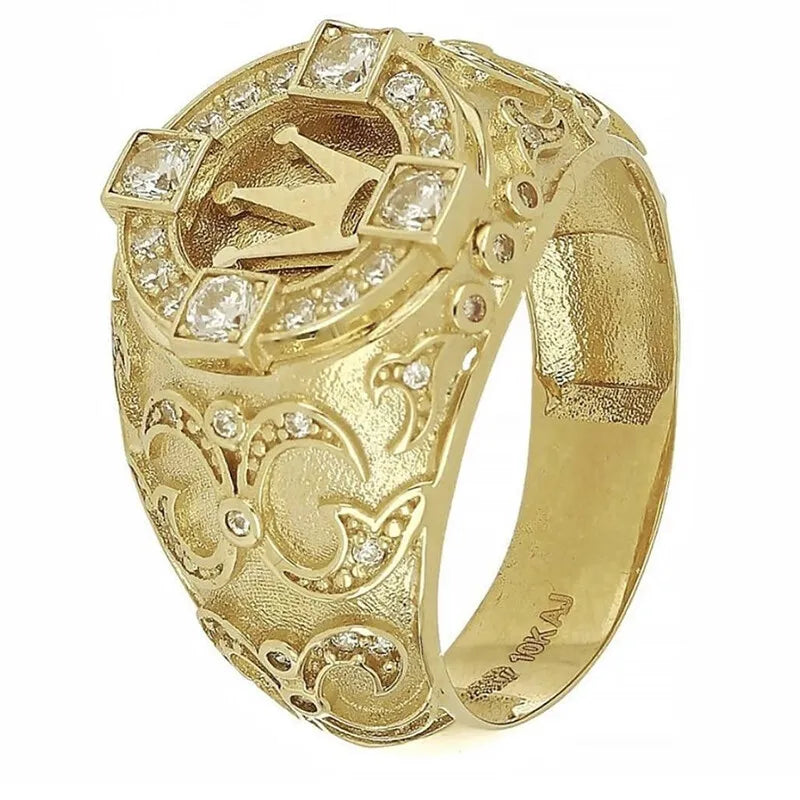 Egyptian Green Pharaoh Portrait Ring