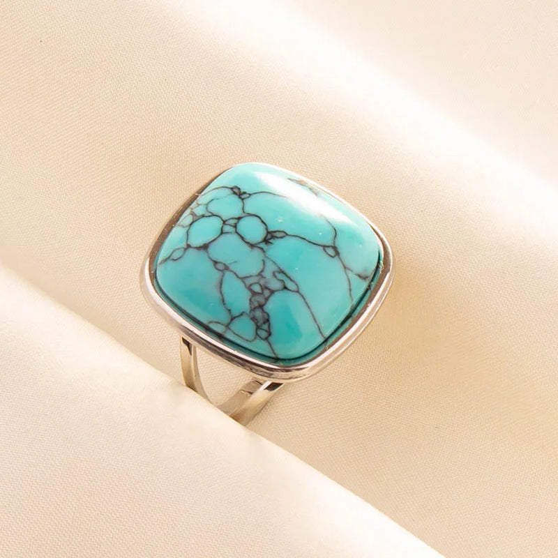 Boho Turquoise Adjustable Ring 