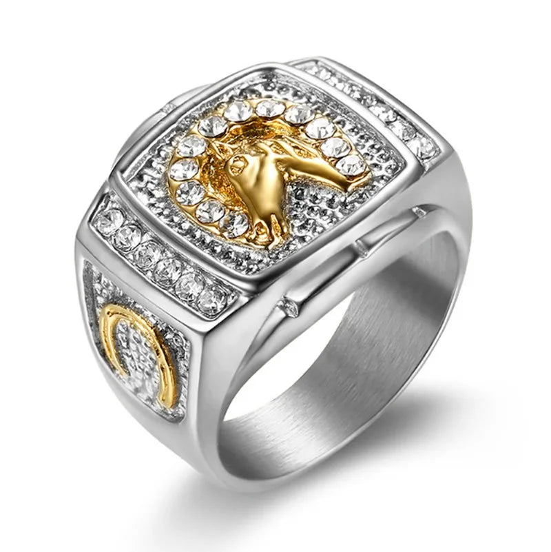 Egyptian Green Pharaoh Portrait Ring