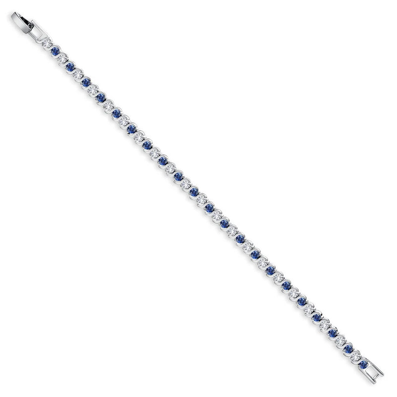 Sapphire-Blue Kyanite Tennis Bracelet