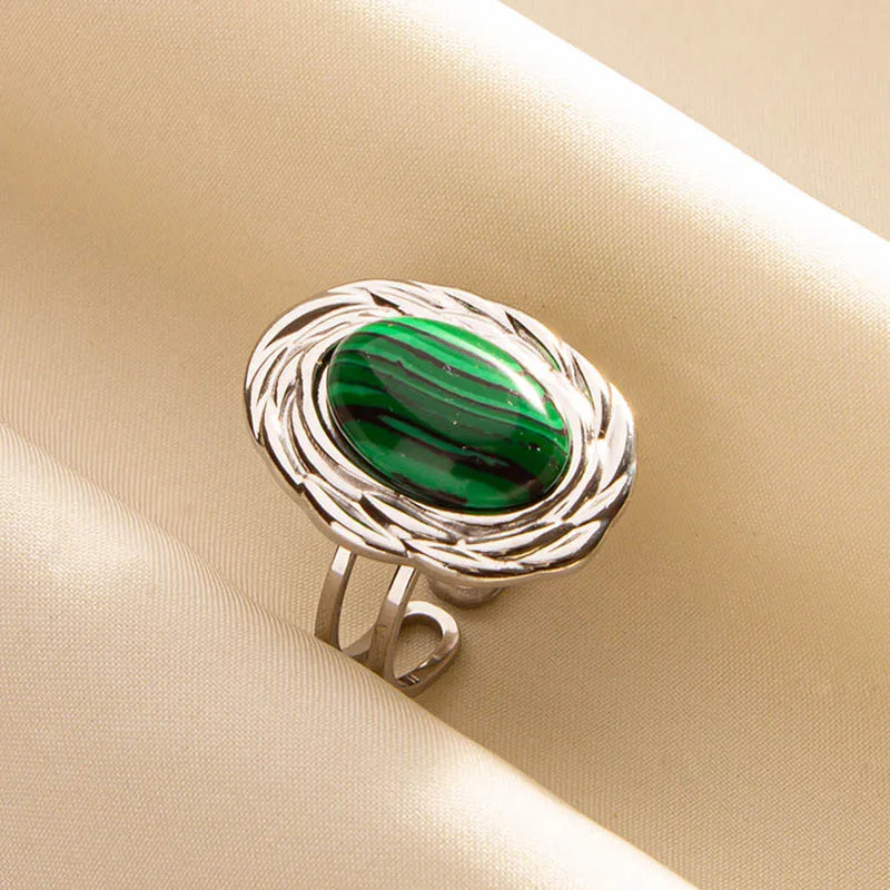 Green Turquoise Adjustable Ring