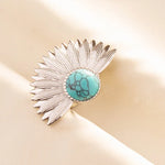 Boho Turquoise Adjustable Ring 