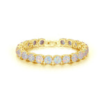 White Fire Opal Chain Bracelet for Women