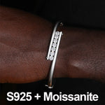 S925 Moissanite Punk Couple Bangle
