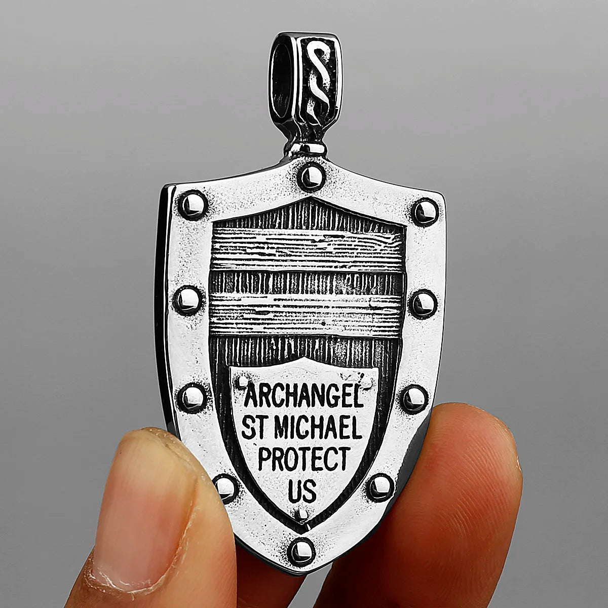 Viking Warrior Archangel Michael Shield Pendant