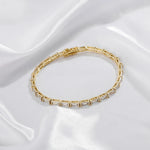 TOPGRILLZ Baguette Couple Tennis Bracelet