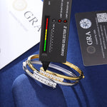 S925 Moissanite Punk Couple Bangle