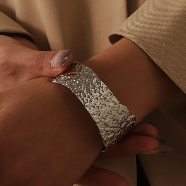 Wrinkle-Textured Cuff Bracelet