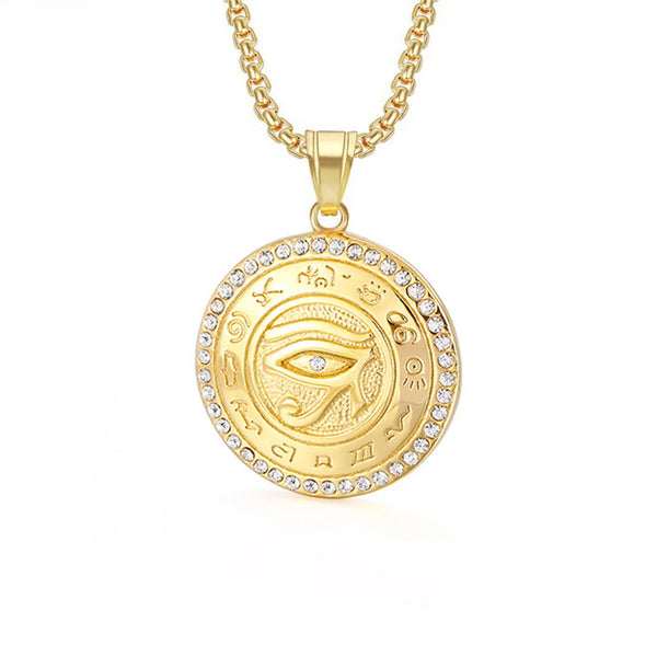 Iced Out Eye of Horus Pendant 