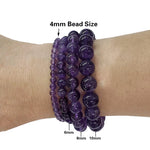 Unisex Natural Stone Beaded Elastic Bracelet