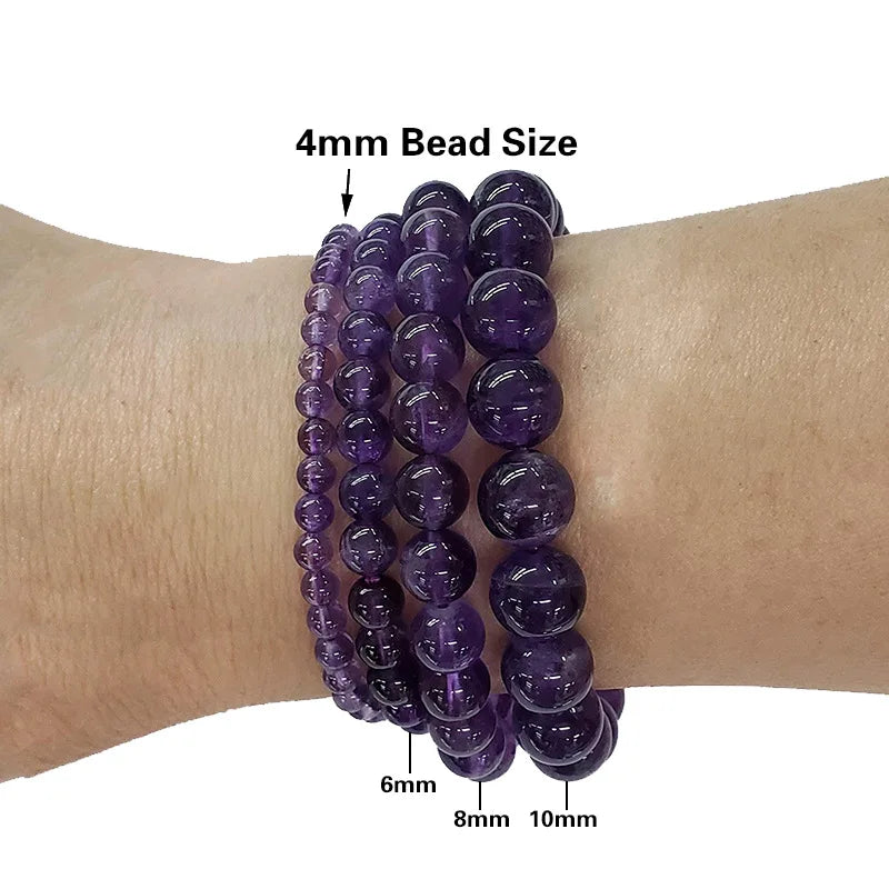 Unisex Natural Stone Beaded Elastic Bracelet
