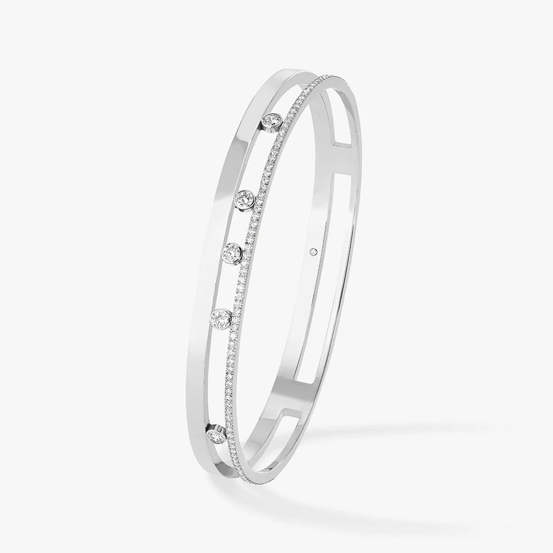 925 Sterling Silver Hollow Diamond Bracelet
