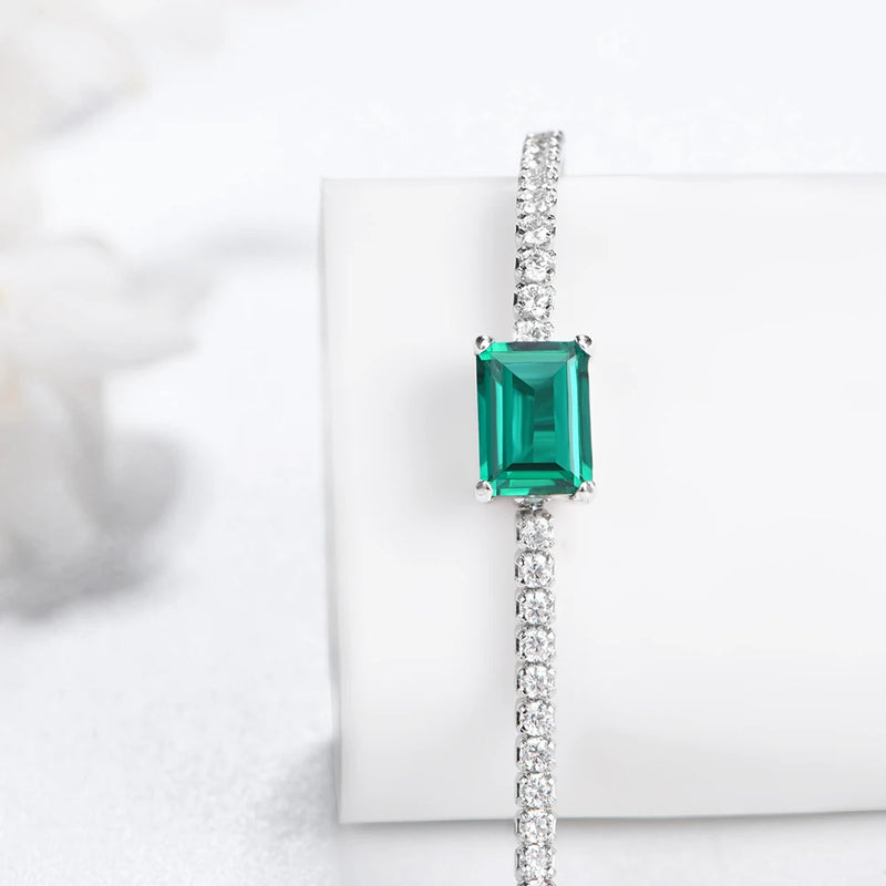 Emerald Tennis Bracelet - Classic Charm