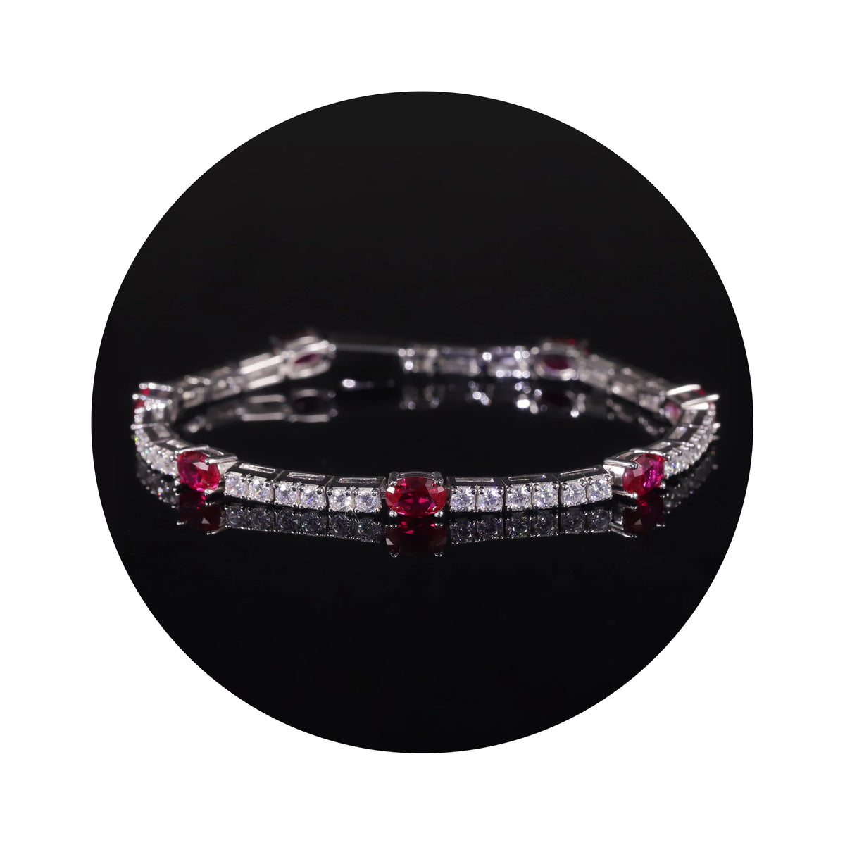 Lab-Grown Ruby Tennis Bracelet