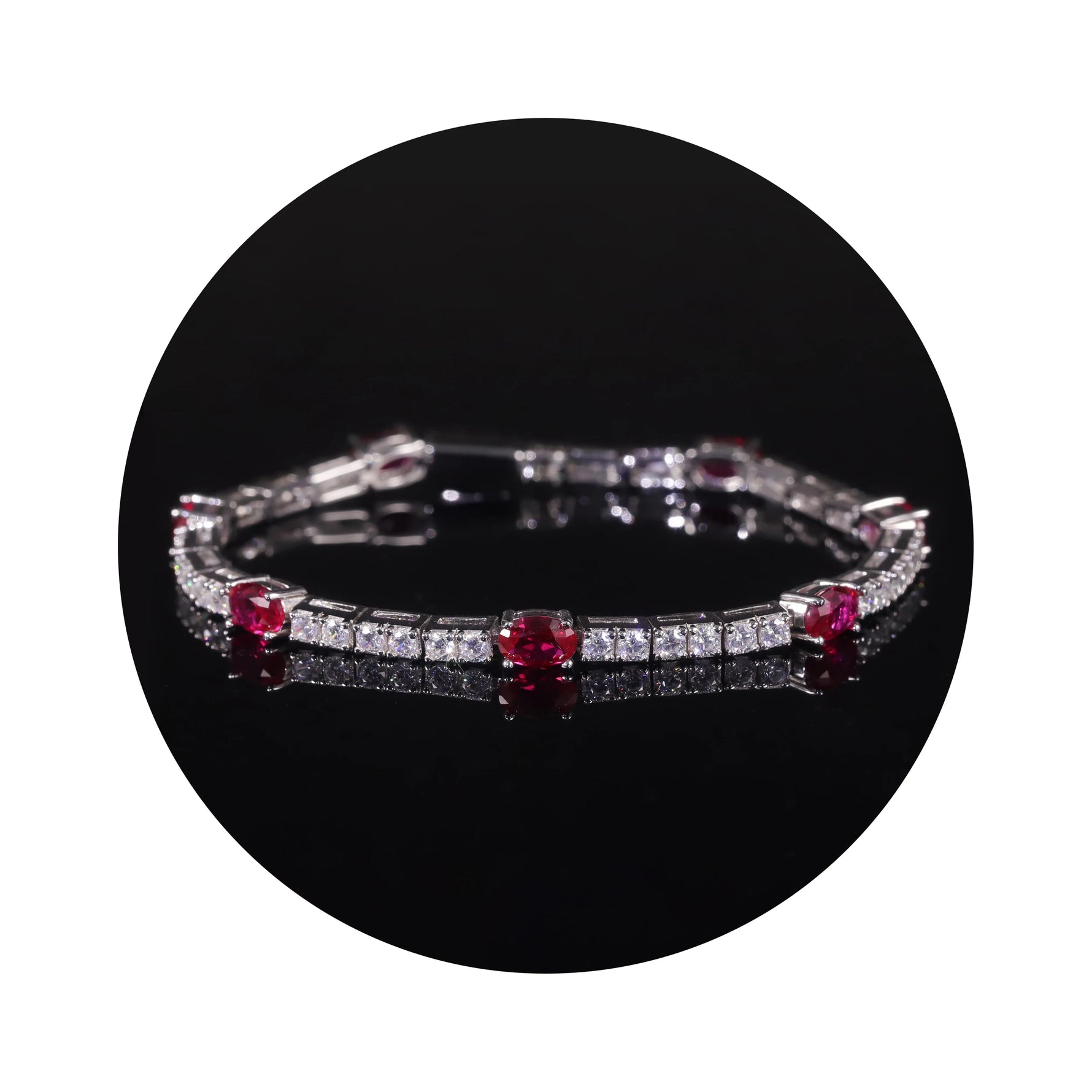 Lab-Grown Ruby Tennis Bracelet