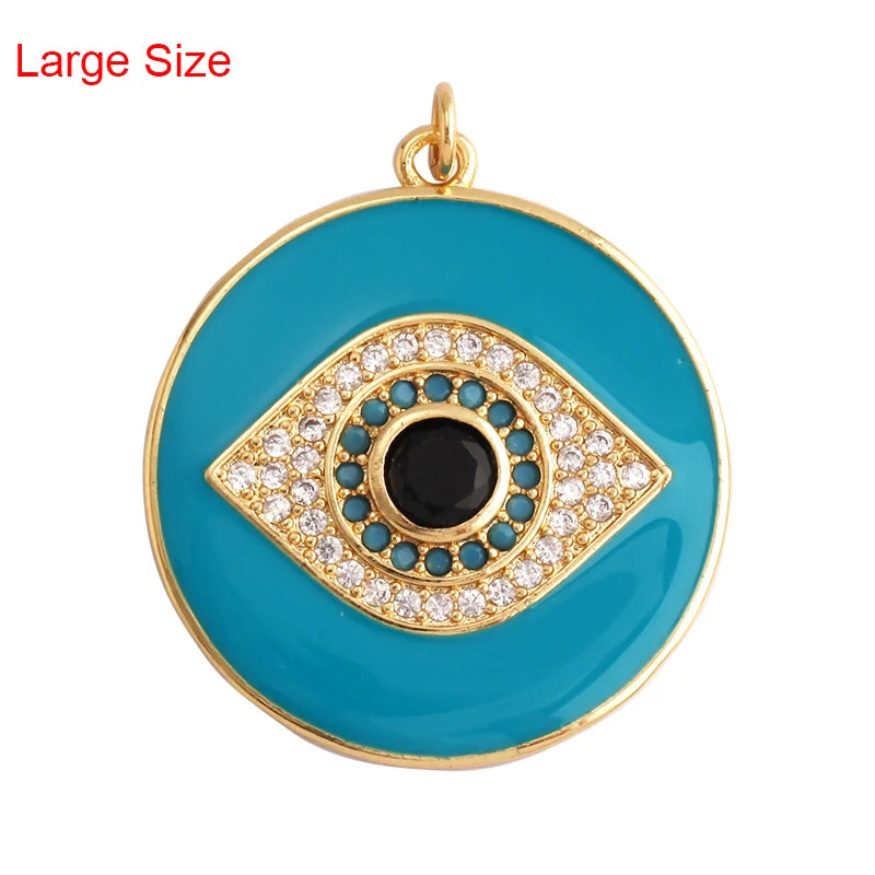 Turkish Blue Evil Eye Charm Pendant