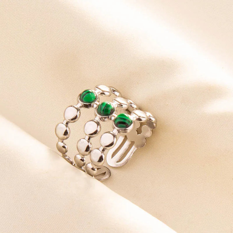 Green Turquoise Adjustable Ring