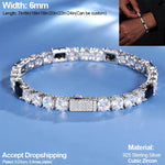 ICEOUTBOX Moissanite & Black CZ Bracelet