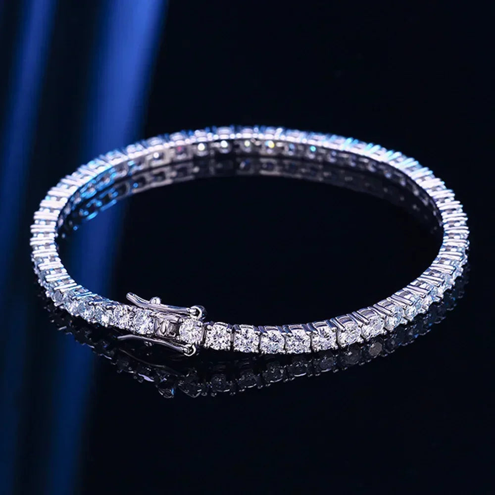 Moissanite Bracelet in 925 Sterling Silver