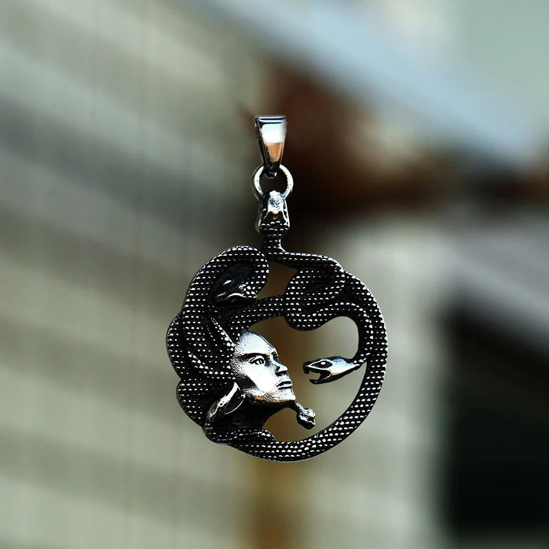 Gorgon Pendant Necklace - Gothic Greek Mythology