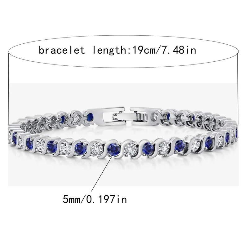 Sapphire-Blue Kyanite Tennis Bracelet