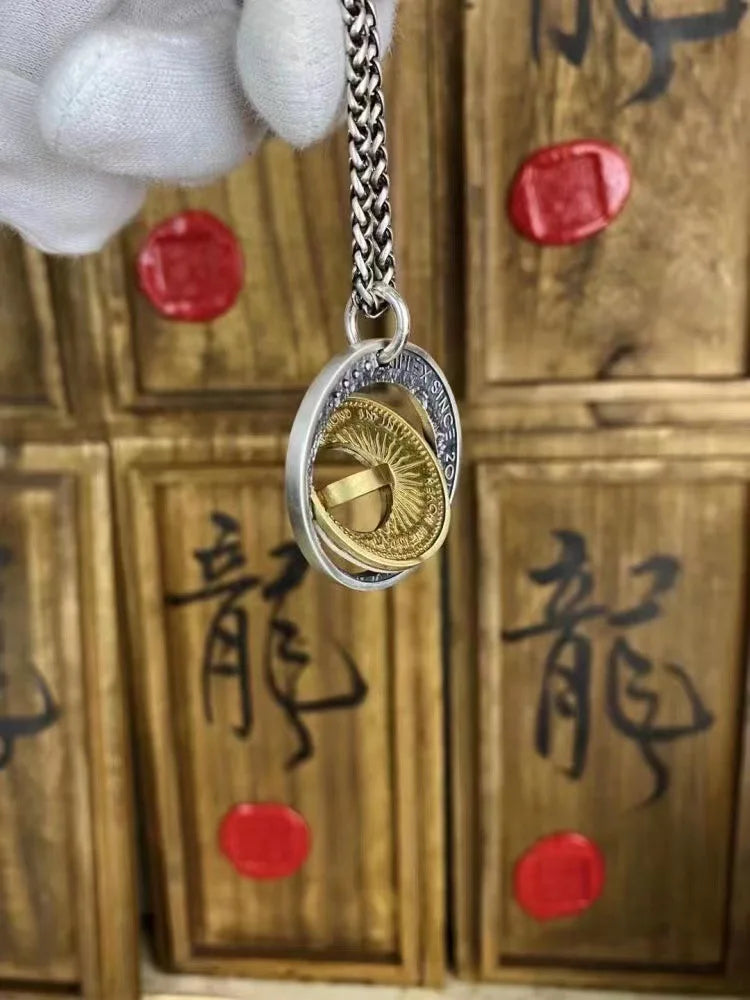 Sun & Moon Rotating Necklace