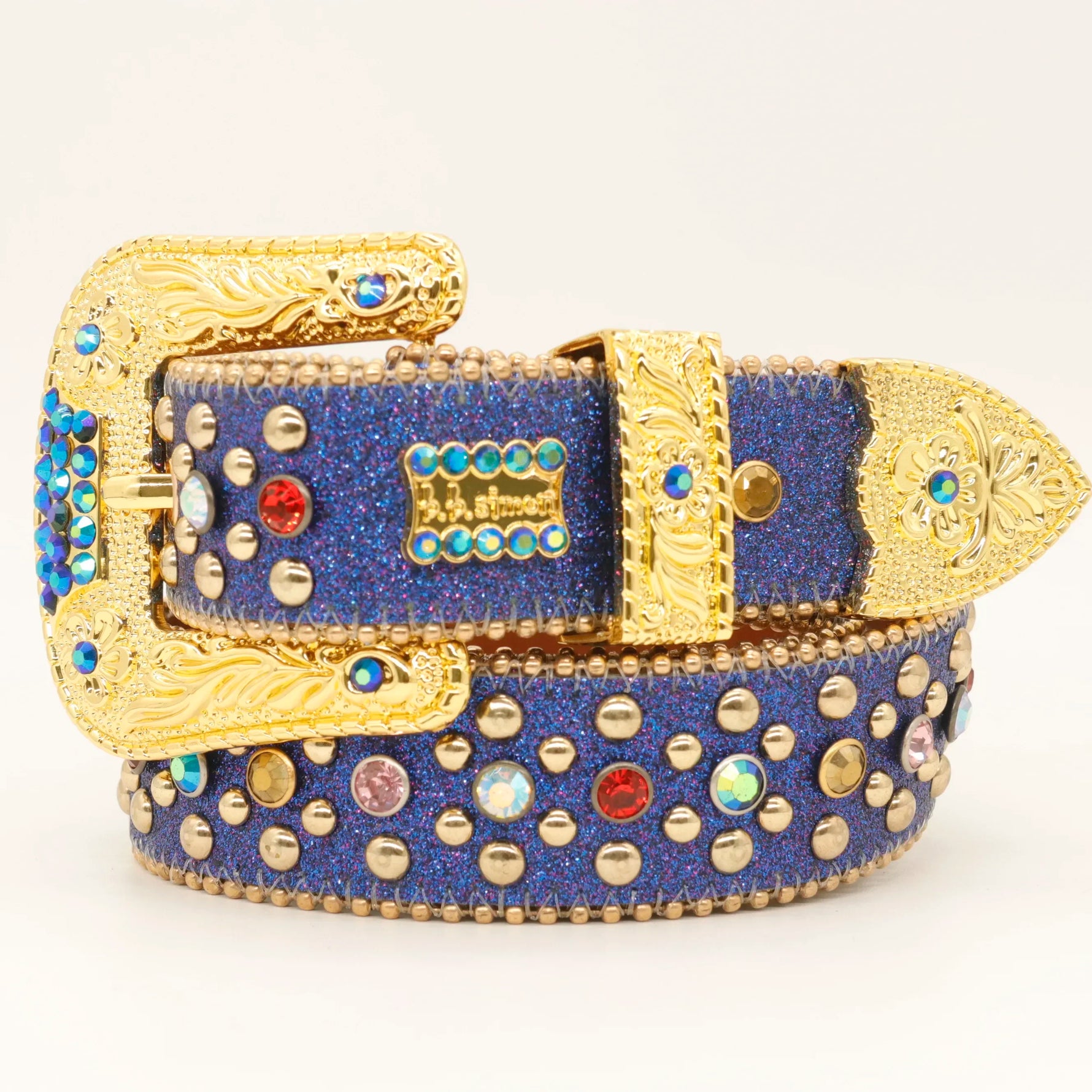 Shiny Silver BB Simon Belts