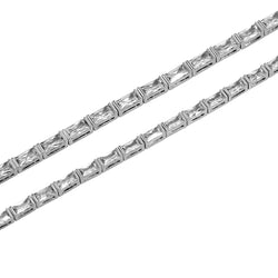 TOPGRILLZ Baguette Couple Tennis Bracelet