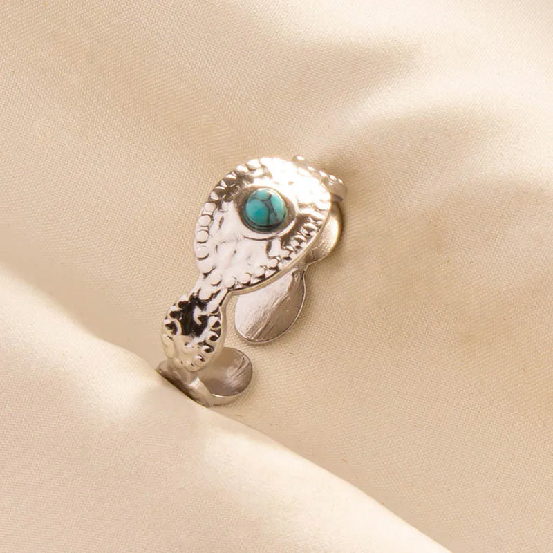 Boho Turquoise Adjustable Ring 