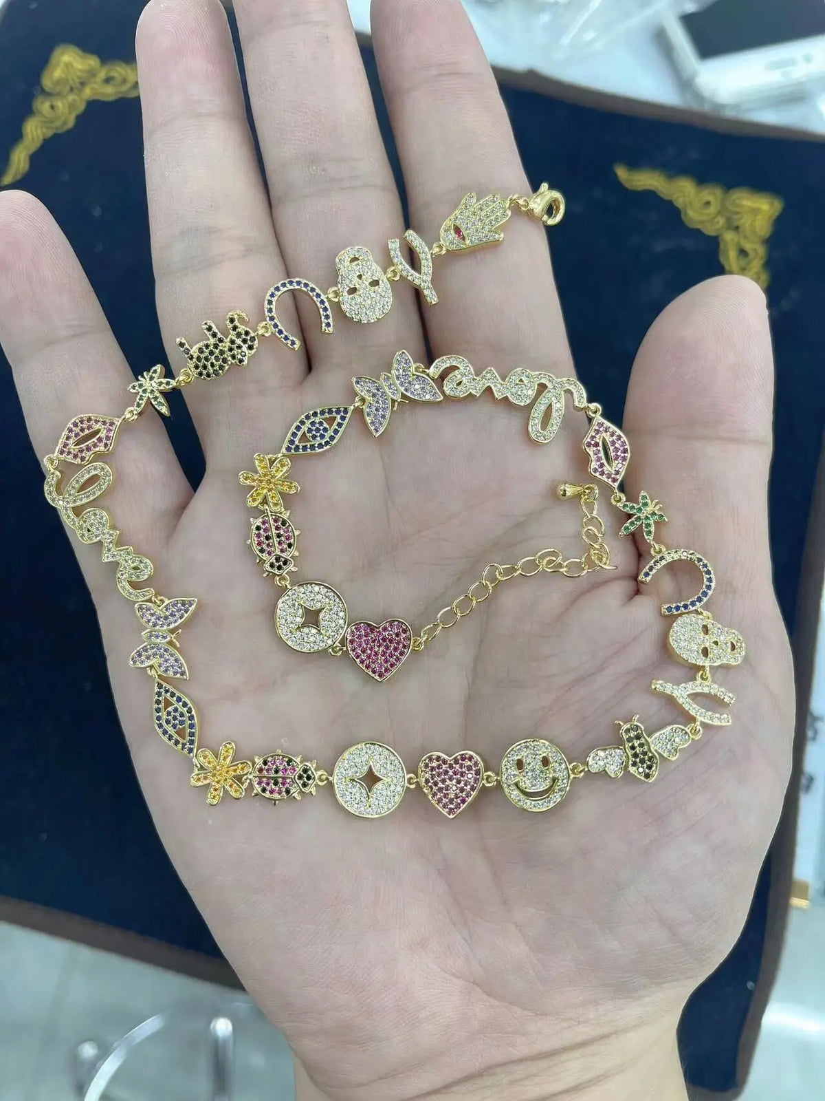 Gold & Silver CZ Link Chain