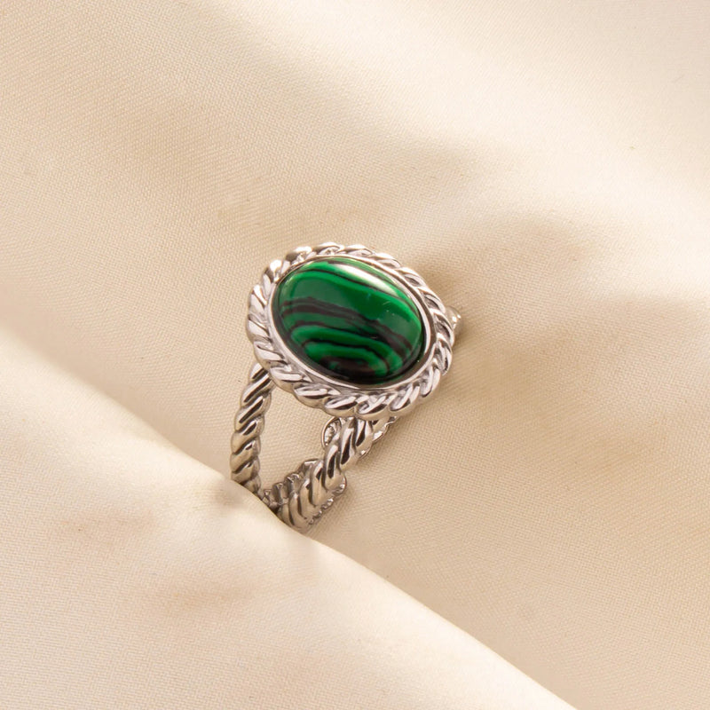 Green Turquoise Adjustable Ring