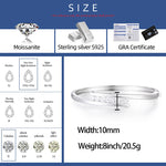 S925 Moissanite Punk Couple Bangle