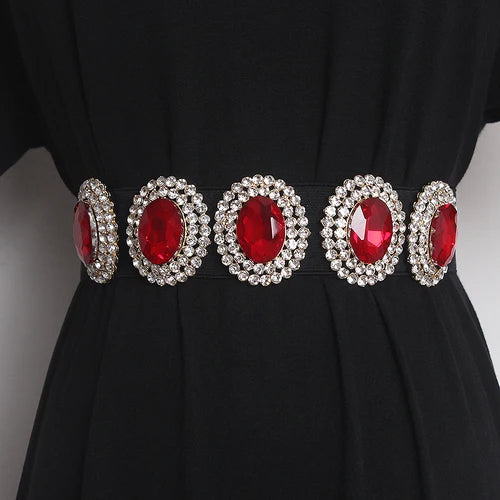 Luxury Rhinestone Pearl Waist Belt - Elegant & Chic