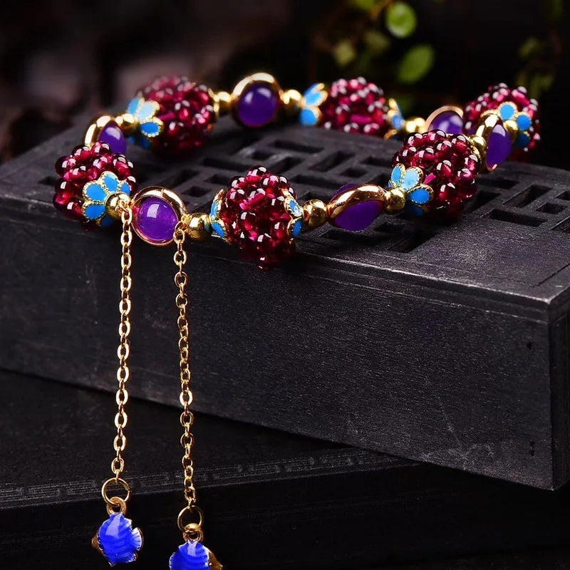 Natural Amazonite Adjustable Beaded Bracelet