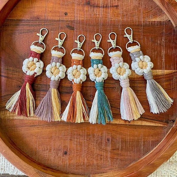 Daisy Flower Macrame Keychain
Success
