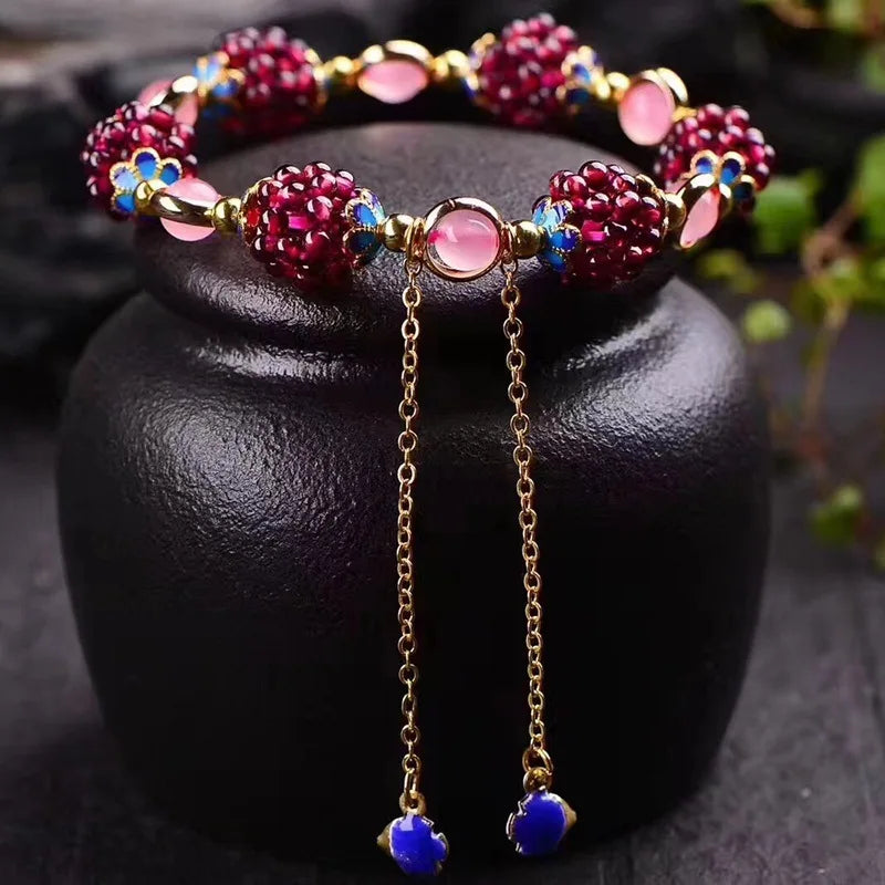 Natural Amazonite Adjustable Beaded Bracelet