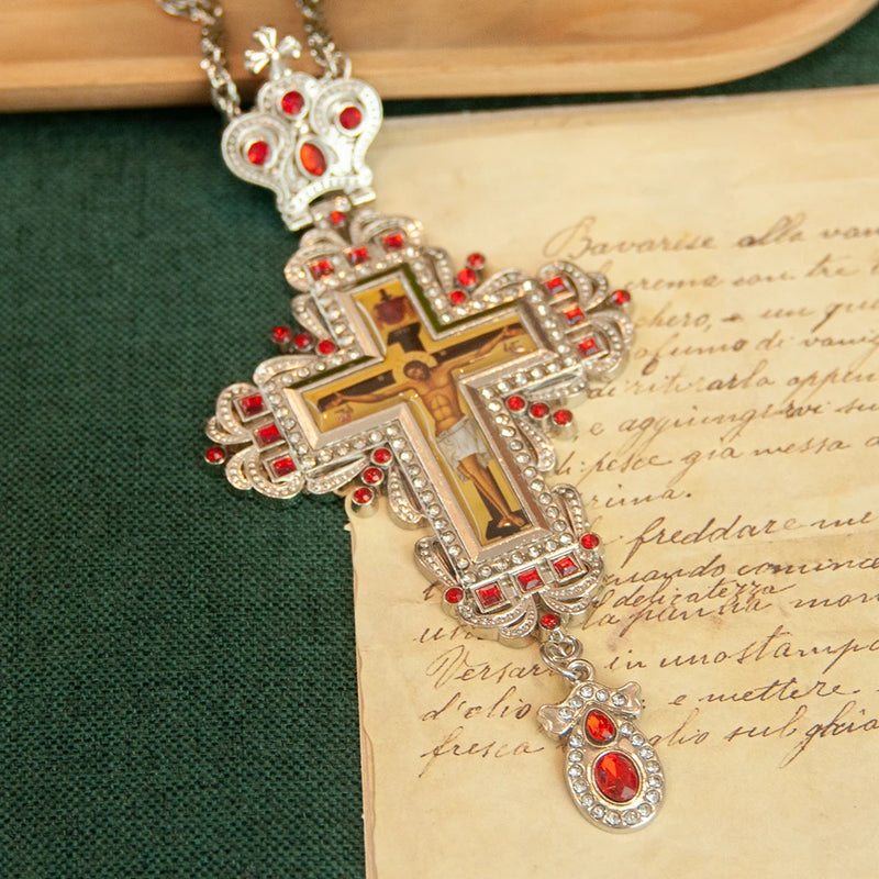 HT Gold Greek Orthodox Cross Necklace