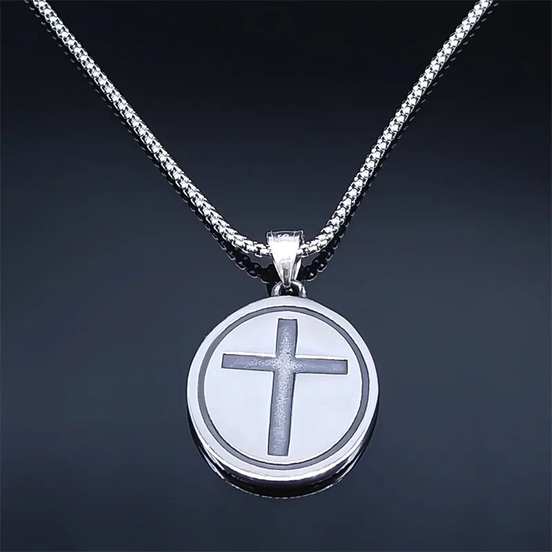 Stainless Steel Protection Amulet Necklace