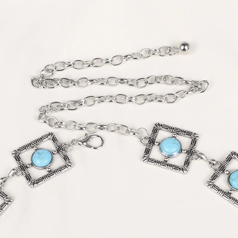 Bohemian Turquoise Waist Chain Belt