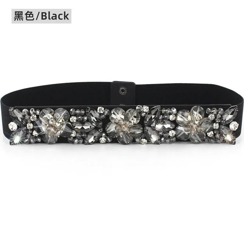 Handmade Crystal Rhinestone Waist Seal - Elegant Decor