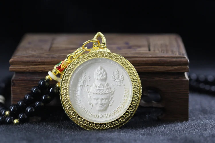 Thailand Buddha Card & Ganesh Elephant Amulet 