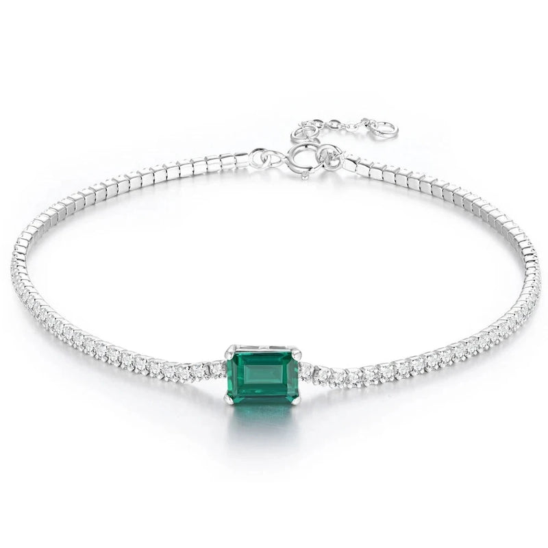 Emerald Tennis Bracelet - Classic Charm