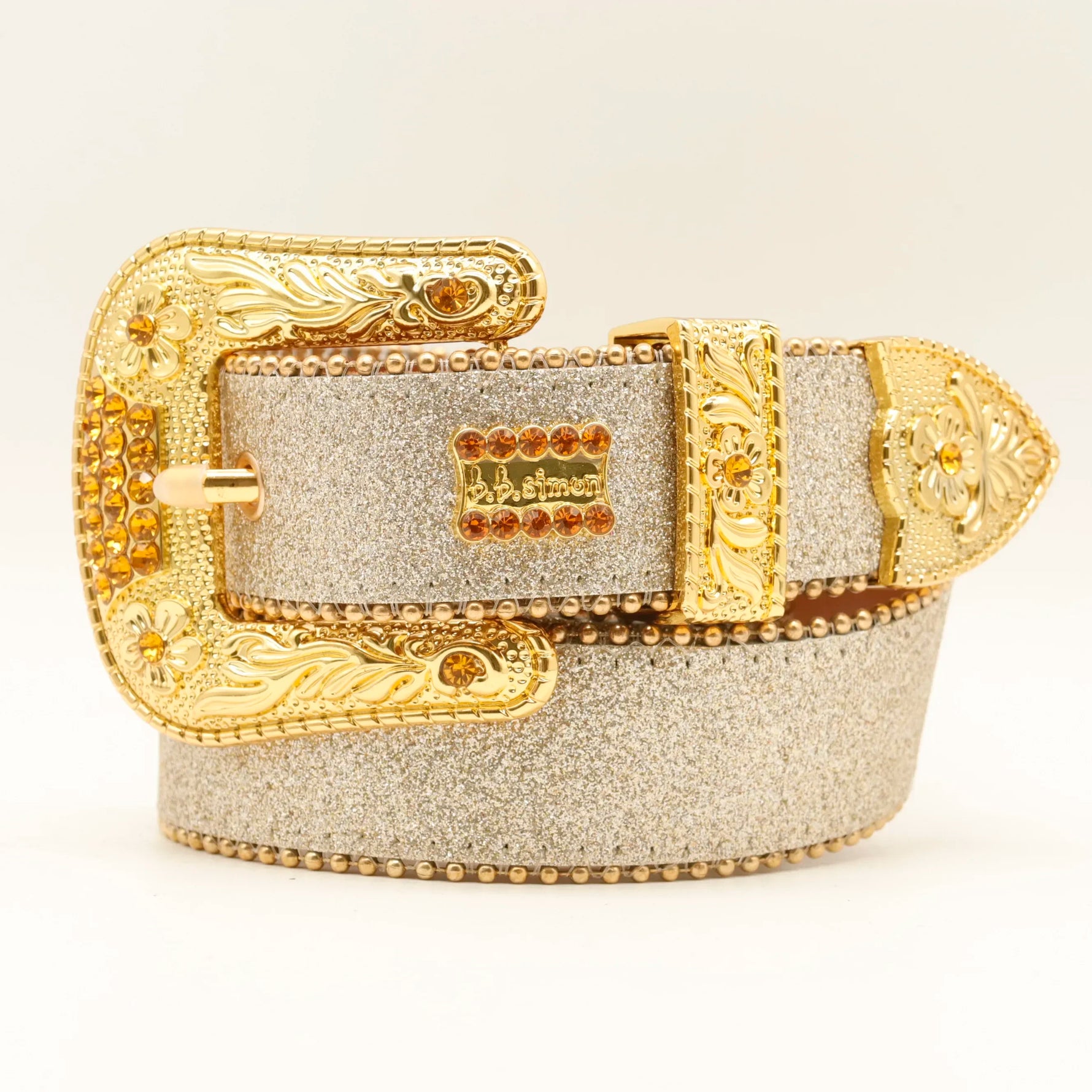 Shiny Silver BB Simon Belts