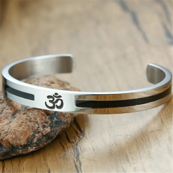 Men's OM Aum Hindu Cuff Bangles