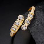 TUHE Luxury Moissanite 925 Silver Hip-Hop Bangle