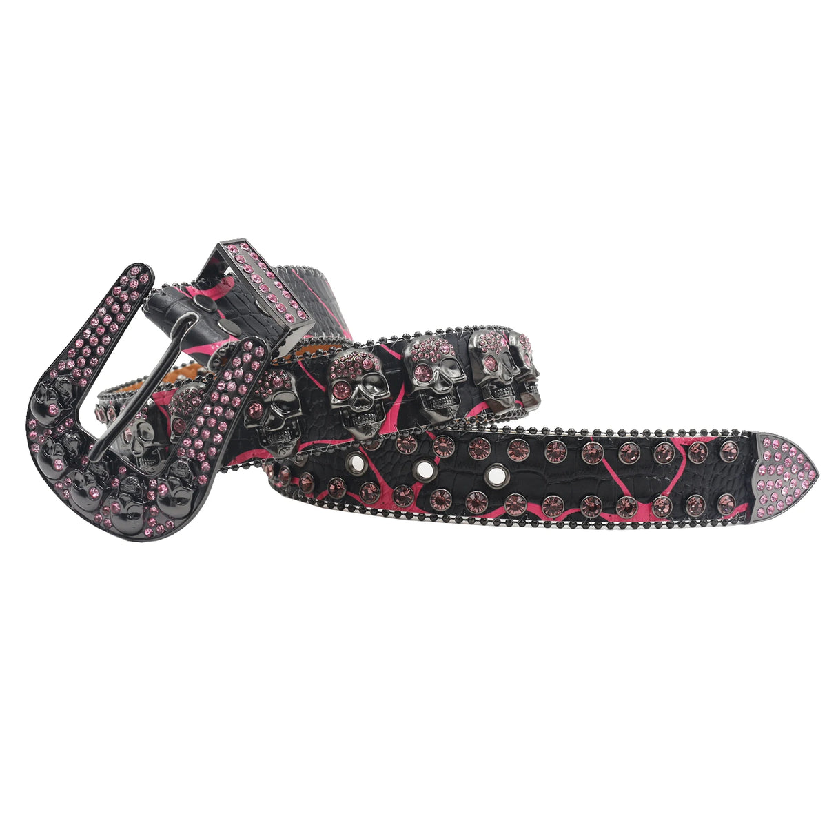Strap Punk Rhinestone Western Belt
