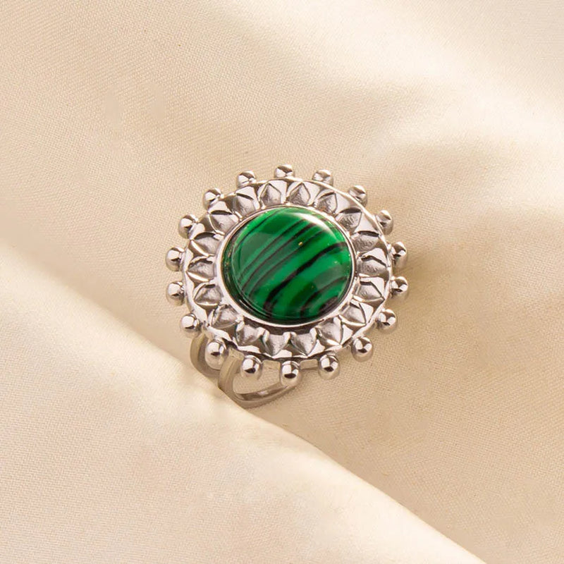 Green Turquoise Adjustable Ring