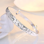 Silver Gypsophila Star Cuff Bracelet